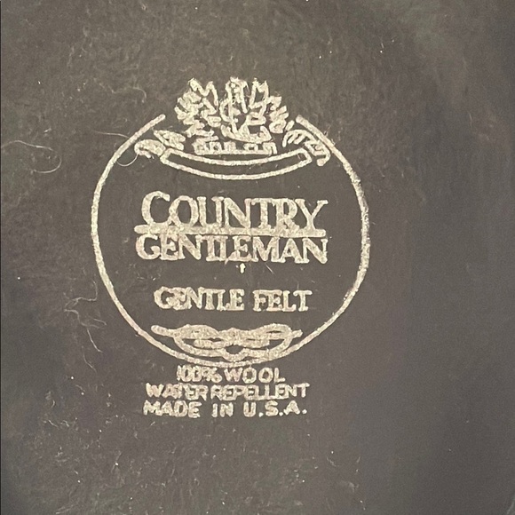 Country Gentleman Hamilton Wool Felt Fedora Hat Black with brown band Medium - Picture 6 of 9